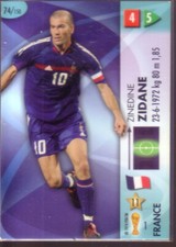 CARD PANINI GOAAAL 2006 WORLD CUP GERMANY 2006 ZINEDINE ZIDANE FRANCE # 74