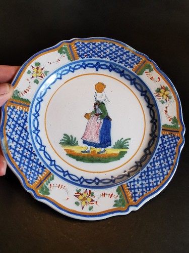 Ancienne assiette decorative - ancienne,