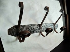 3 ANCIENS PORTE MANTEAUX PATÈRES FER FORGÉ LOFT, INDUSTRIEL VINTAGE VESTIAIRE