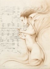 Gérard DARAN MUSE II (OCRE) lithographie signée