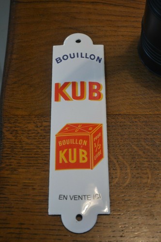 Plaque émaillée kub bouillon - émaillée,