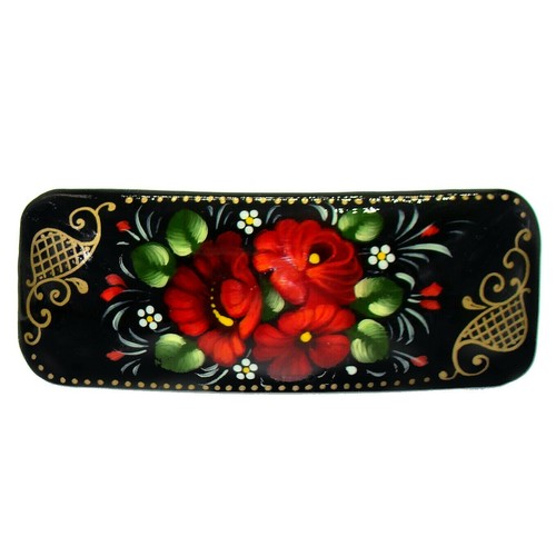 Grande barrette russe - , peinte