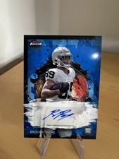 2024 Topps Finest Football Brock Bowers RC Auto Blue Geometric Parallel  /99