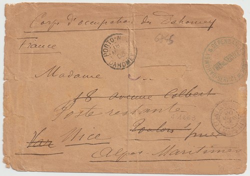 Dahomey lettre fm - -, en