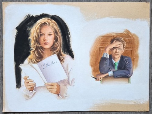 Rare belle gouache oeuvre - belle,