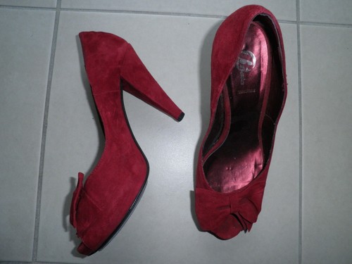 Escarpins bordeaux bata taille - escarpins,