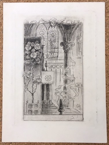 Gravure originale art nouveau - art,