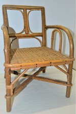 -CHAISE FAUTEUIL ENFANT OSIER début XXe Pour POUPEE ANCIENNE ou ENFANT TRES DECO