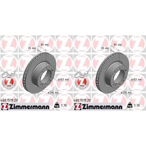 Zimmermann disques 298mm - zimmermann,