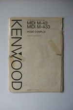 Kenwood Midi M-43 433 Notice