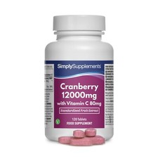 Canneberge 12000mg & Vitamine C 80mg - 120 Comprimés - SImplySupplements