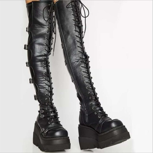 Bottes longues cuir avec