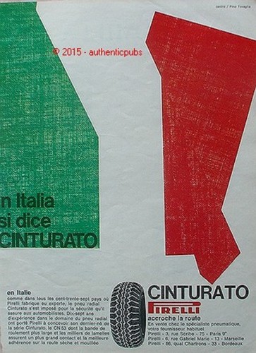 Publicite pneu radial pirelli - radial,