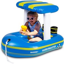 Zone Tech Gonflable Piscine Bateau Flotteurs pour Enfants - Bébé Harbormaster