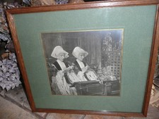 Ancienne photo 19ème personnages encadrée  parfait état origine région nantaise