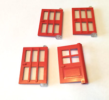 VINTAGE pièces lego lot 4 portes rouges  en l état