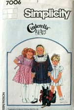 ??✂ 7003 PATRON SIMPLICITY VINTAGE ROBE ESPRIT TABLIER CHIC   4 AU 5 ANS 