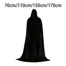 Goth Velvet Hooded Cape Wizard Costume Dress up Medieval  Halloween Cape for