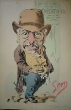 SEM LITHO ORIGINALE BELLE EPOQUE ART NOUVEAU CARICATURE COSTUME MODETHEATRE 1900