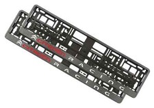 2 x supports de cadre de plaque d'immatriculation européenne look carbone pou...