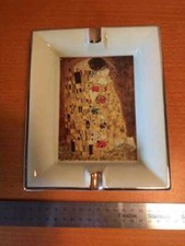 CAMUS Cendrier Porcelaine Or 22K Plateau Accessoire Collection Made in France...