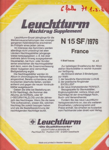 Pour album leuchtturm - pour,