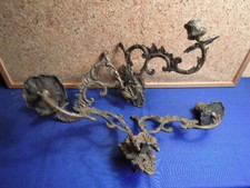 Paire de Chandeliers Bougeoirs de Piano   Bronze E.MULLER