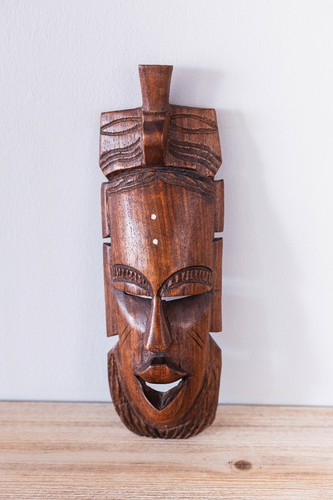 Masque bois sculpté avec - en,