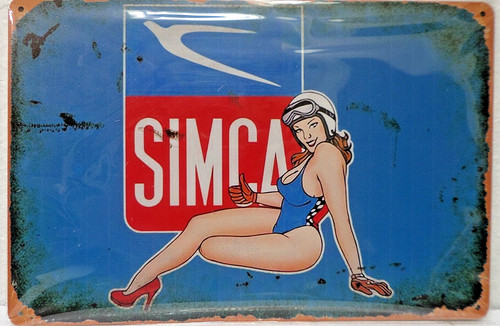 Plaque metal vintage 20x30 - metal,