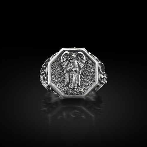 Bague chevalière homme - , en