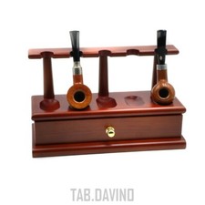 Repose Pipe en Bois Teinté