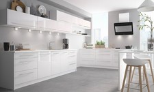 Cuisine Intégrée BRERRA En Ligne Blanche - Blanc Traffic Laqué Brillant 62095215