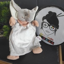 doudou marionnette elephant bengy beige gris marron orange bandana