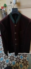 Veste autrichienne en velours, vert et marron