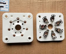 4pcs 7pin Ceramic vacuum tube socket Silver plate for 6C33 832 829 FU29 826