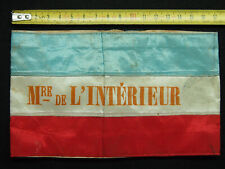PERIODE WW2 BRASSARD DU MINISTÈRE DE L'INTÉRIEUR - CACHET CABINET DU MINISTRE
