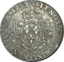 T1393 Tres Rare Louis XV écu