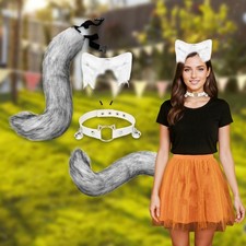 Serre-tête, collier et queue