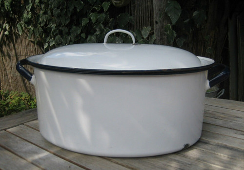 Grande cocotte ancienne ovale - grande,