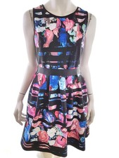 ✨ FRANK LYMAN Robe Trapèze pour Femmes Rayures 36 Sans manches Encolure ronde ✨