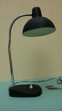 Lampe bureau flexible abat jour laqué noir 1950