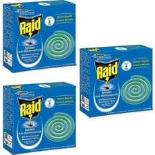 Lot X30 RAID Spirales Extérieures Anti-Moustiques & Tigres Action Rapide