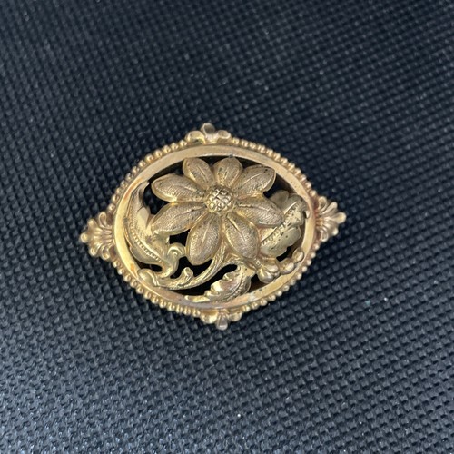 Broche ancienne plaque - , or