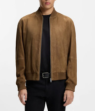 Veste en cuir marron homme pur
