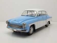 MODELCAR - Voiture de 1965 couleur bleu et blanche - WARTBURG 312 - 1/18 - MO...