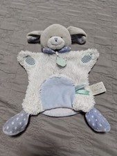 DOUDOU ET COMPAGNIE MARIONNETTE CHIEN Lovely pistache BLEU VERT BLANC -