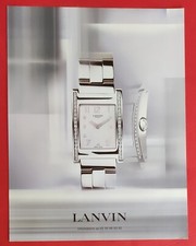 Publicité de presse  Bijoux - Montre LANVIN   2001