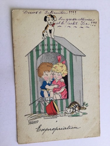 Cpa enfants amoureux - amoureux, dans