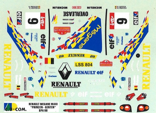 Rally décal set renault - rally,