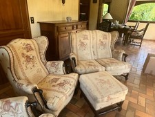 Magnifique SALON TAPISSIER XX SIECLE Canapé et fauteuils et pouf